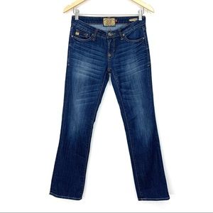 Dear John Playback Comfort Straight Fade Wash Whiskered Blue Jeans Size 25